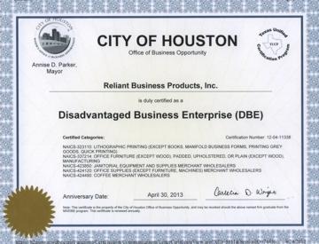 Reliant Minority Business Enterprise - PDF File