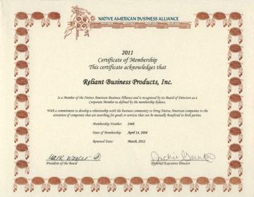 Reliant Native American Business Alliance - PDF File